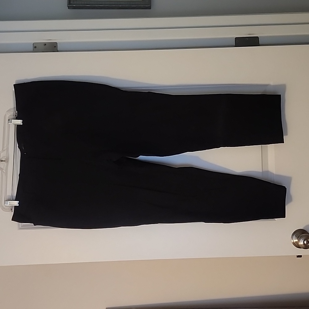 16W slim fit black dress pants